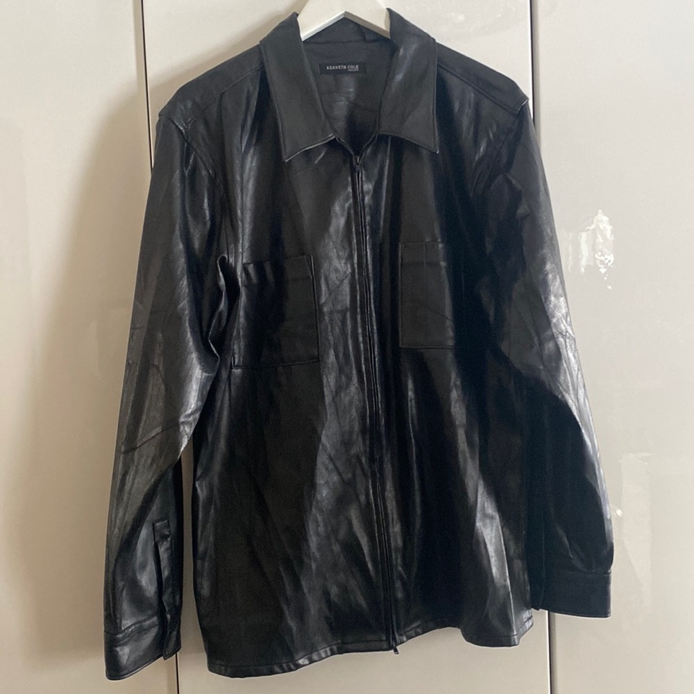 Kenneth Cole Faux Leather Jacket